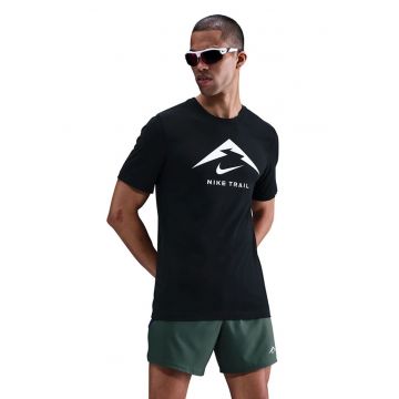 Tricou cu tehnologie Dri-FIT - pentru alergare - Alb/Negru stins