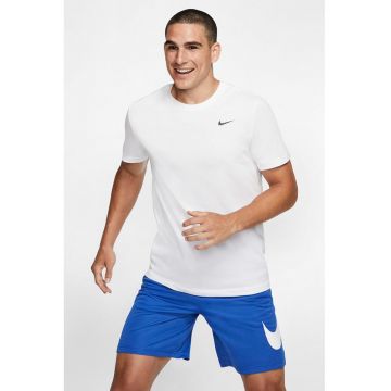 Tricou cu tehnologie Dri-FIT si decolteu la baza gatului - pentru fitness - Alb