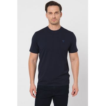 Tricou din amestec de modal - pentru fitness - Bleumarin