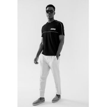 Tricou din bumbac cu logo - Negru/Crem