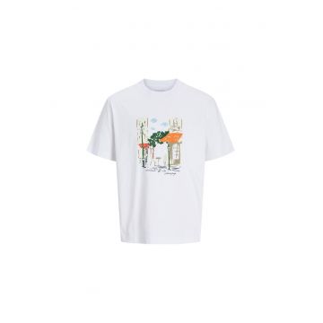 Tricou JACK &JONES Manchester Sketch 39271 - Alb