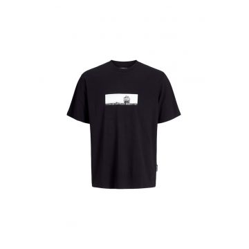 Tricou JACK &JONES Pacer Photo Branding 40360 - Negru