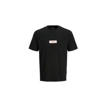 Tricou JACK &JONES Split Fakestitch Branding 40320 - Negru
