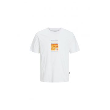 Tricou JACK &JONES Split Graphic Front 40310 - Alb