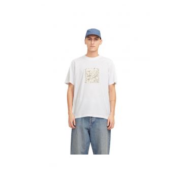 Tricou JACK &JONES Tarmac Camo Front 39880 - Alb