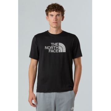 Tricou regular fit cu decolteu la baza gatului pentru fitness - Alb/Negru