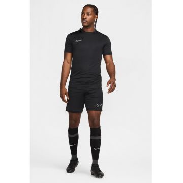 Tricou slim-fit pentru fotbal - Alb/Negru stins