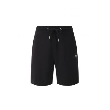 Bermude unisex cu snur de ajustare Chax - Negru