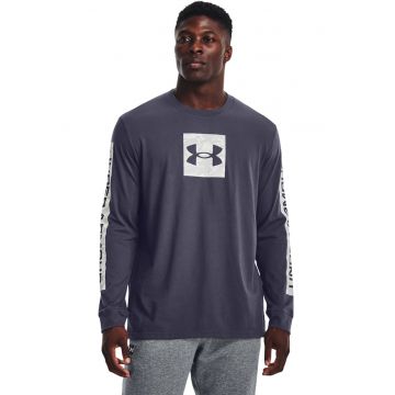 Bluza cu imprimeu logo pentru fitness Camo Boxed - Gri carbune