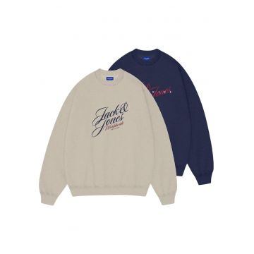 Bluza JACK &JONES Inwood Sweat Crew MP 2 bucati 50618 - Albastru inchis/Bej