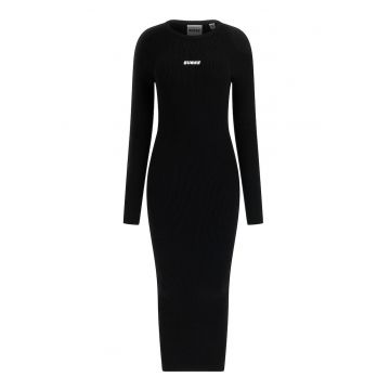 Rochie bodycon cu striatii - Negru