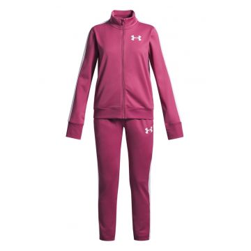 Trening cu fermoar si benzi laterale contrastante - Fucsia