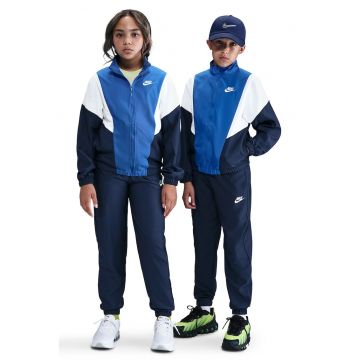 Trening cu fermoar Sportswear - Alb/Albastru royal/Bleumarin