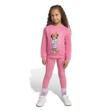 Trening din amestec de bumbac cu design grafic - Roz pastel/Portocaliu mandarina/Alb optic