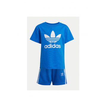 Trening unisex din bumbac cu tricou și pantaloni scurți