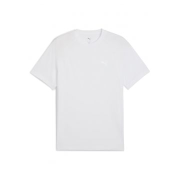 Tricou cu decolteu la baza gatului si logo Evostripe - Alb