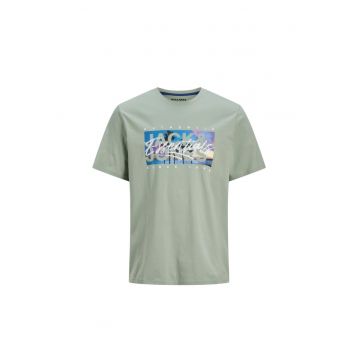 Tricou JACK &JONES Colton Photoprint 43745 - Verde deschis