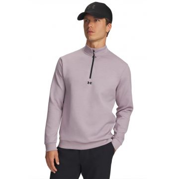 Bluza de trening cu fermoar si model uni - Lila pal