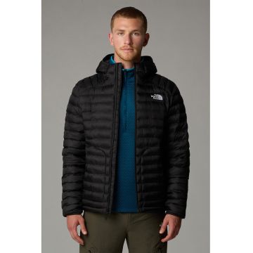 Geaca cu gluga pentru drumetii Huila - Negru/Gri inchis