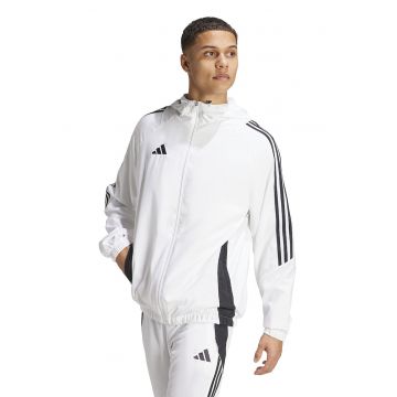 Jacheta cu maneci raglan - pentru fotbal Tiro 24 - Alb/Negru