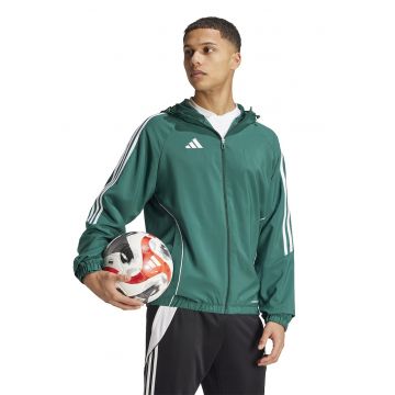 Jacheta cu maneci raglan - pentru fotbal Tiro 24 - Alb/Verde inchis