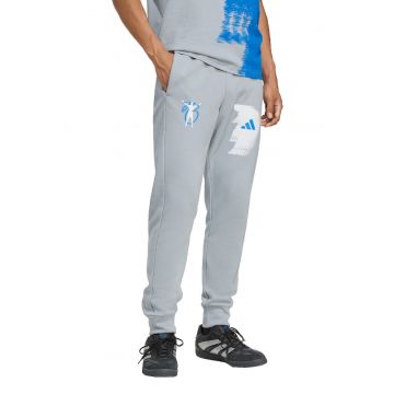 Pantaloni de trening cu buzunare laterale si talie ajustabila - pentru fotbal - Alb/Gri deschis/Albastru