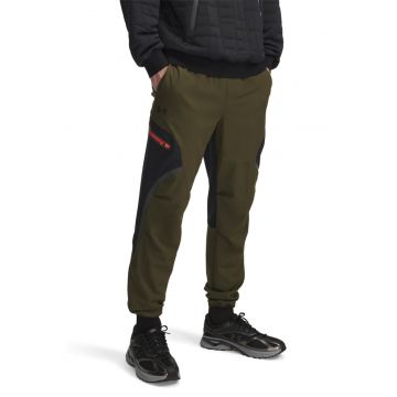 Pantaloni de trening cu snur - pentru fitness - Negru/Kaki inchis