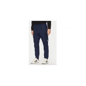 Pantaloni de trening cu talie medie si buzunare lifestyle