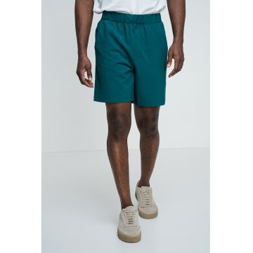 Pantaloni scurti cu banda logo in talie - Verde