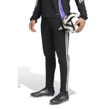 Pantaloni slim fit pentru fotbal Tiro24 - Alb/Negru stins