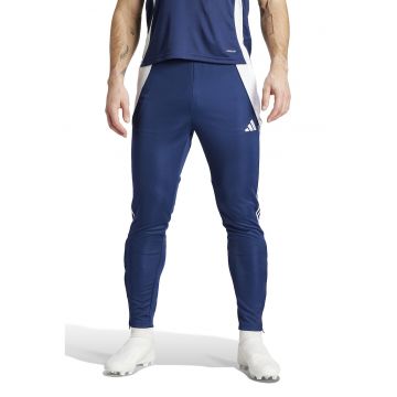 Pantaloni slim fit pentru fotbal Tiro24 - Albastru indigo