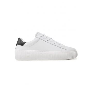 Pantofi sport  Leather Outsole - EM0EM01159-YBR 25088 - Alb