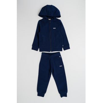 Trening cu detalii logo si fermoar - Bleumarin