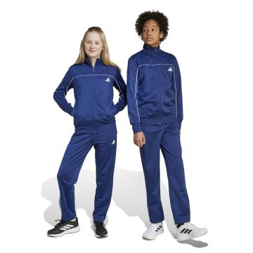 Trening cu fermoar si detalii logo - Albastru inchis