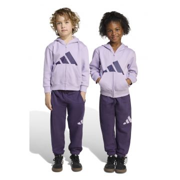 Trening cu fermoar si gluga - Lila/Ametist