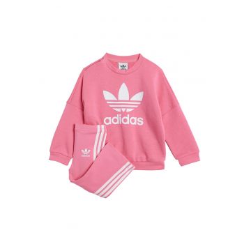 Trening lejer cu imprimeu logo - Alb/Roz deschis