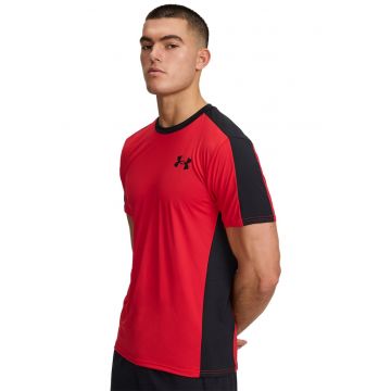 Tricou cu imprimeu logo - pentru fitness - Rosu/Negru