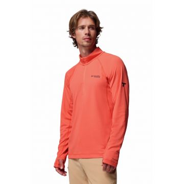 Bluza cu fenta cu fermoar pentru trekking Driventure - Portocaliu