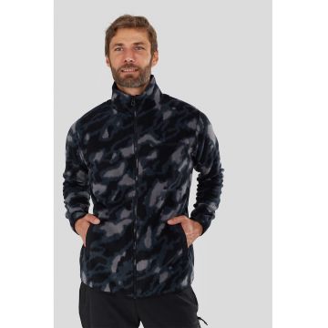 Bluza cu fermoar pentru trekking Nestor II - Gri deschis/Albastru prafuit/Bleumarin