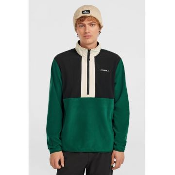 Bluza de trening din fleece cu fenta cu fermoar - pentru schi WC'Cruz Triple Polartec® - Verde/Alb fildes/Negru
