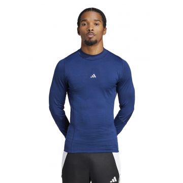 Bluza slim fit cu logo - Albastru inchis/Alb optic