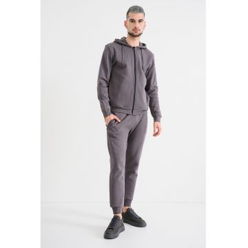 Hanorac cu fermoar. pentru fitness - Grej