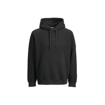Hanorac JACK &JONES Point Badge Hood Bf 52833 - Negru