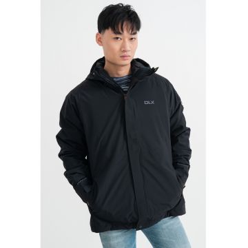 Jacheta impermeabila cu vatelina si model 2-in-1 - pentru trekking Frederic - Negru