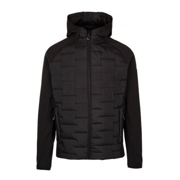 Jacheta matlasata cu gluga pentru trekking Heber - Negru