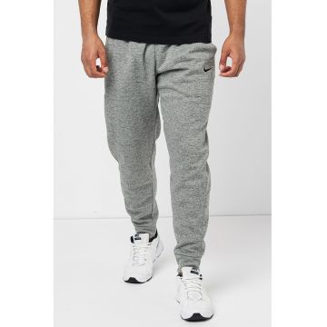 Pantaloni conici cu logo - pentru fitness - Gri melange