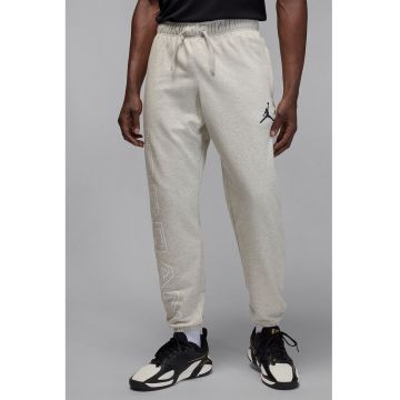 Pantaloni de trening cu snur de ajustare in talie - Gri deschis melange