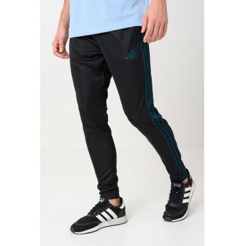 Pantaloni pentru fotbal cu slituri laterale - Negru/Verde englez