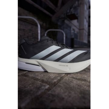 Pantofi Adizero Boston cu garnituri din material sintetic - pentru alergare - Negru/Argintiu