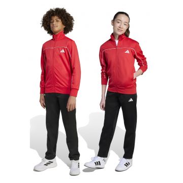 Trening cu fermoar si detalii logo - Alb/Negru/Coral